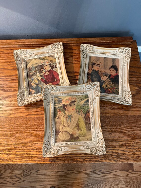 Vintage Framed Pictures Ornate Frames Chicago Molding Co Etsy