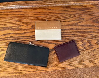 Mid Century Leather Wallets - sold individually