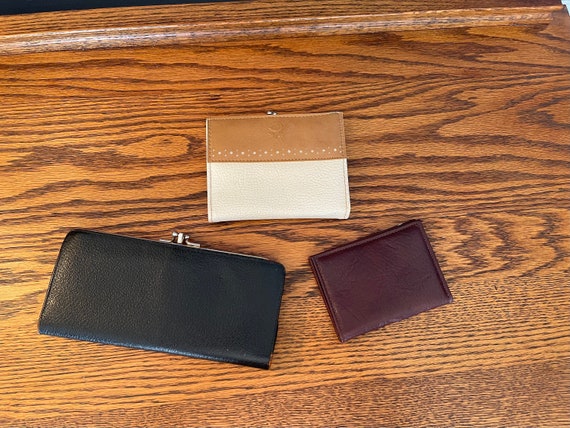 Mid Century Leather Wallets - sold individually - image 1