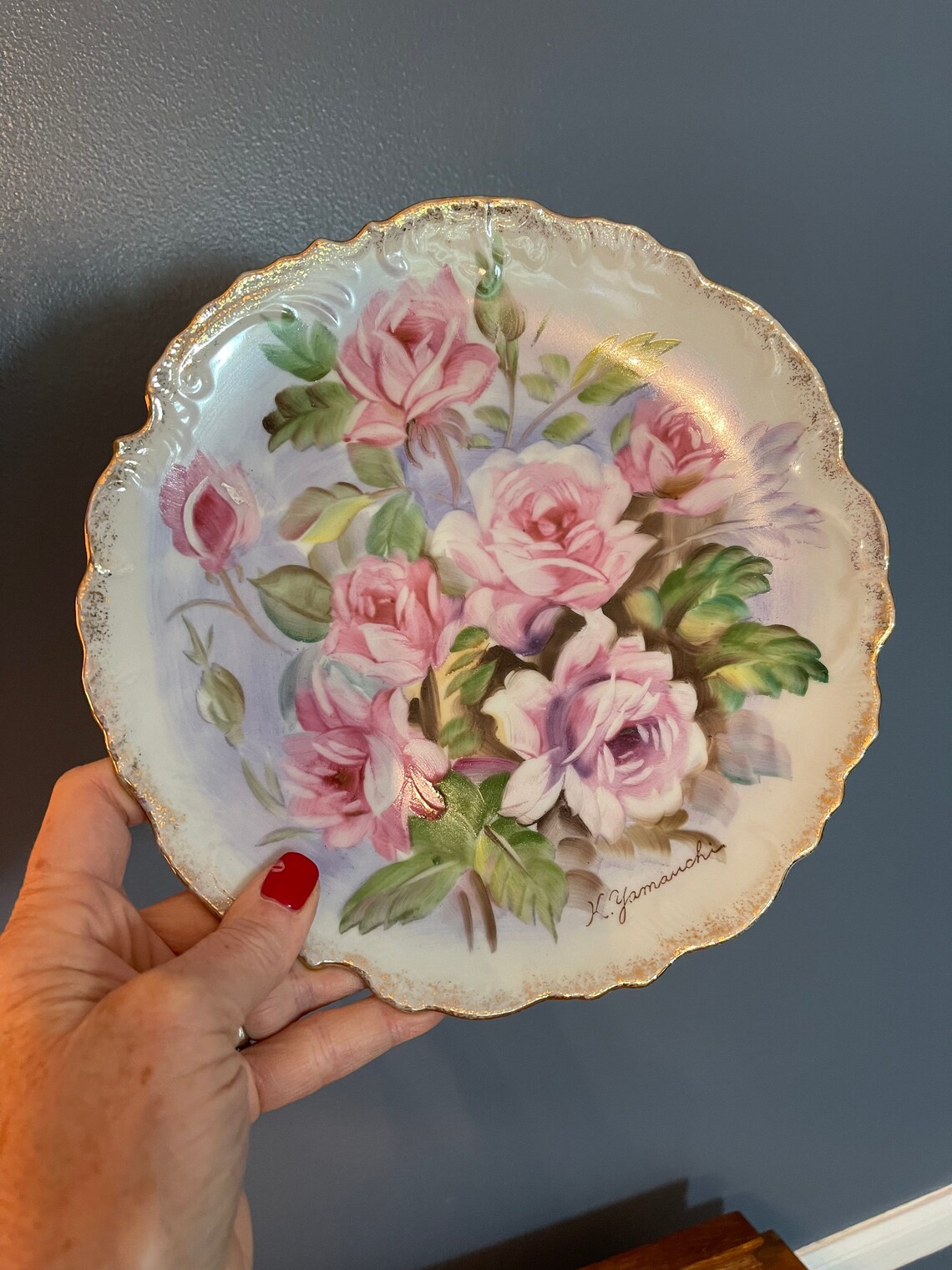 Ucagco Ceramics Japan Set of Two Plates Yellow Floral Plate Etsy