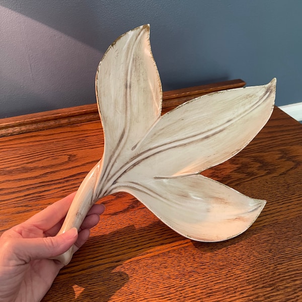 Rare! Freeman and McFarlin Potteries of California Vintage Trinket or Candy Dish Leaf Design with Original Sticker