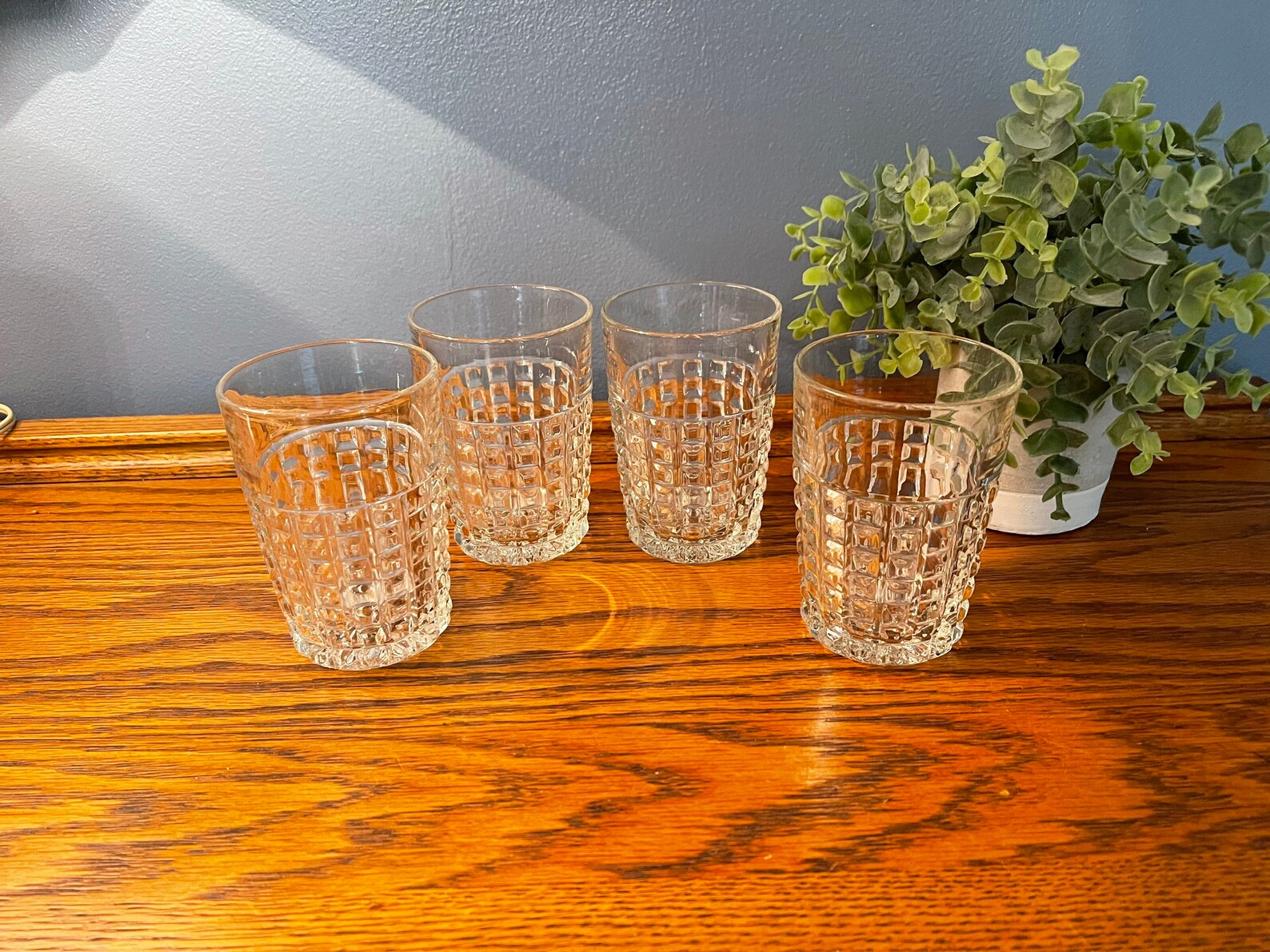 Vintage Westmoreland Clear Hobnail Drinking Glasses Etsy