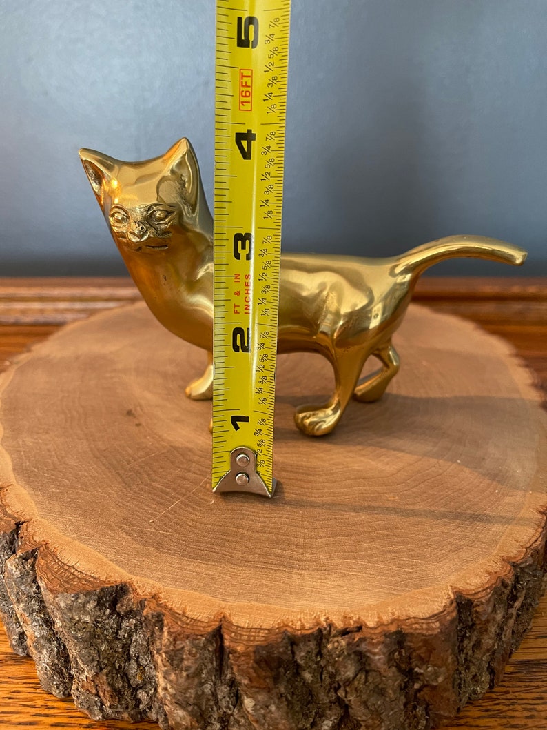 Solid Brass Cat Figurine Small Cat Figurine Etsy