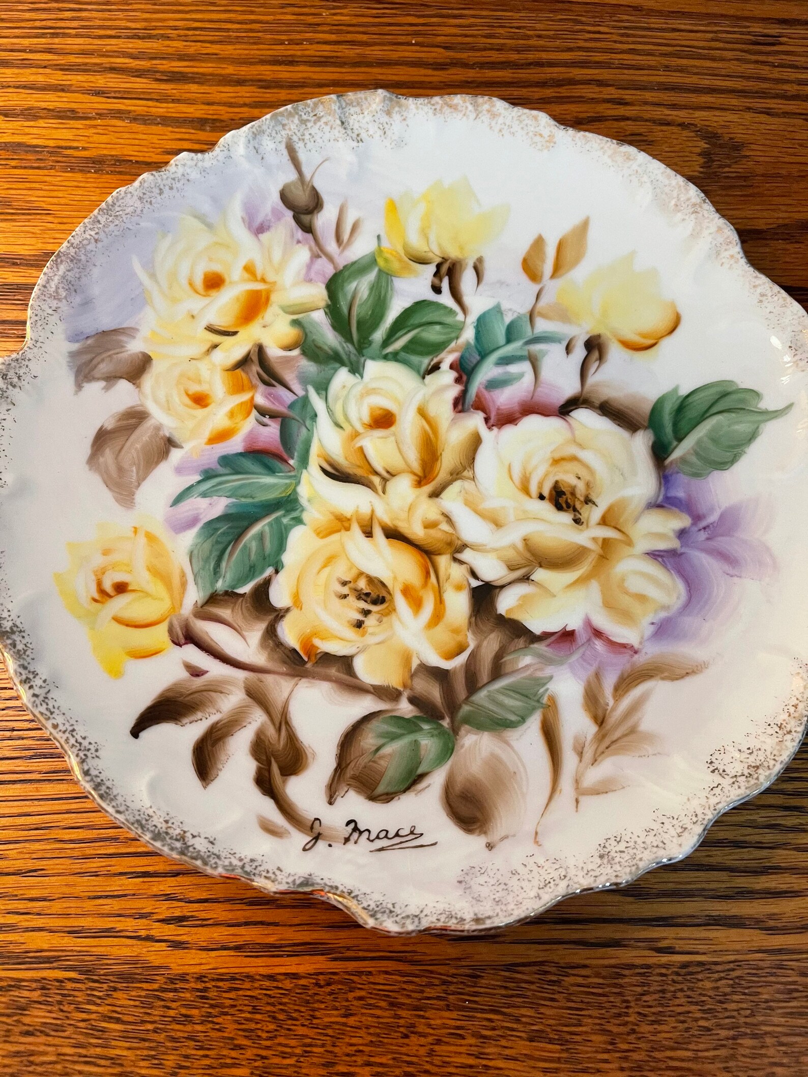 Ucagco Ceramics Japan Set of Two Plates Yellow Floral Plate Etsy