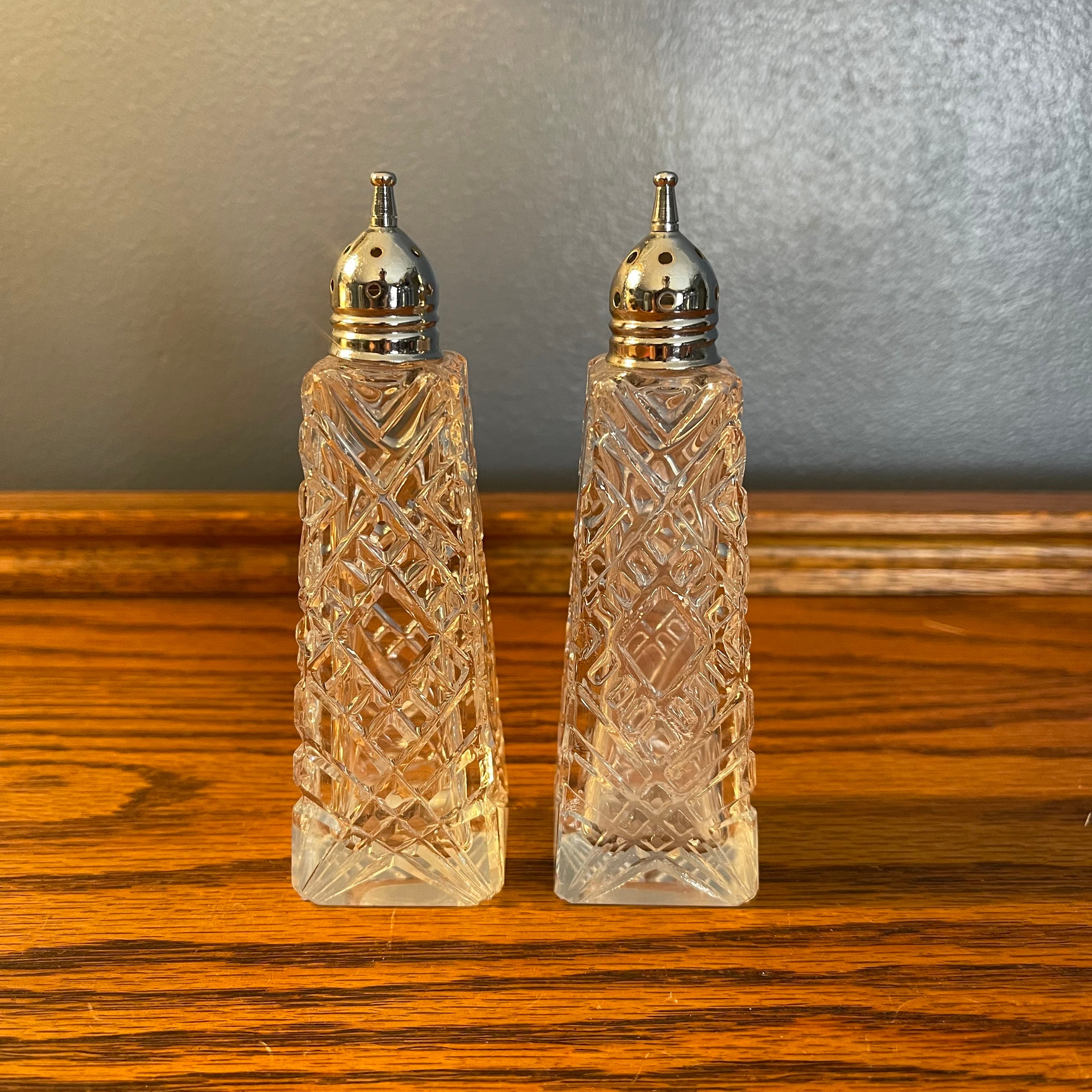 Vintage Mini Silver Salt & Pepper Shakers 1 1/2 Tall Superior of