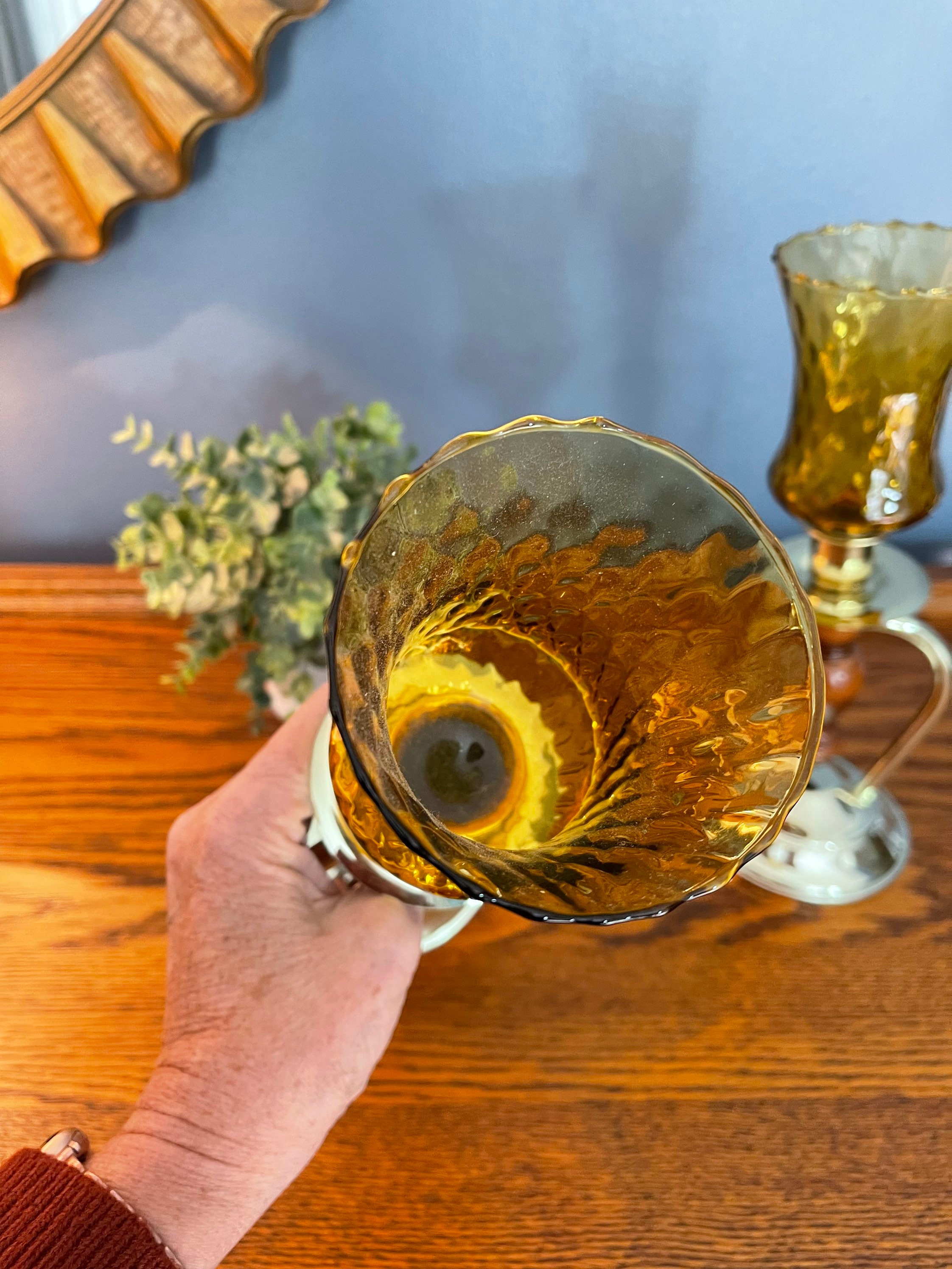 Pair of Home Interior Candle Holders With Amber Votives Etsy