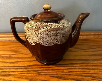 Brown Stoneware Teapot - Vintage Teapot