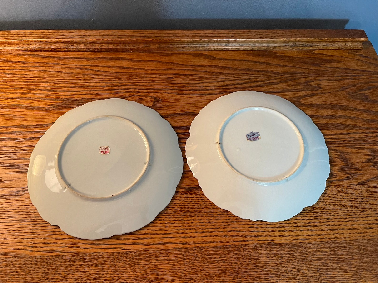 Ucagco Ceramics Japan Set of Two Plates Yellow Floral Plate Etsy