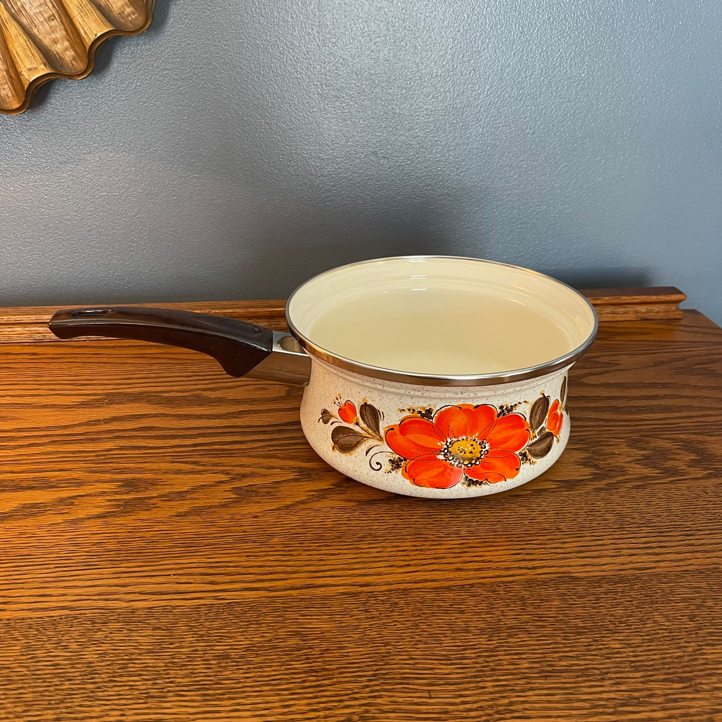 Sanko Enameled Vintage Cookware From Japan Show Pans Mid Century