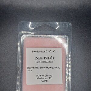 Rose Petals Soy Wax Melts, Candle Melts, Candle Tarts