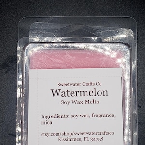 Watermelon Soy Wax Melts, Soy Candle Melts, Candle Tarts