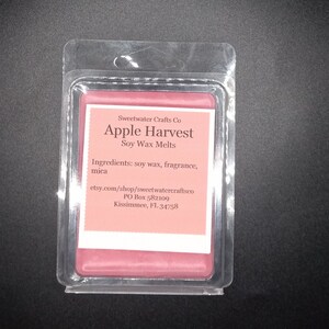Apple Harvest Soy Wax Melts, Soy Candle Melts, Candle Tarts