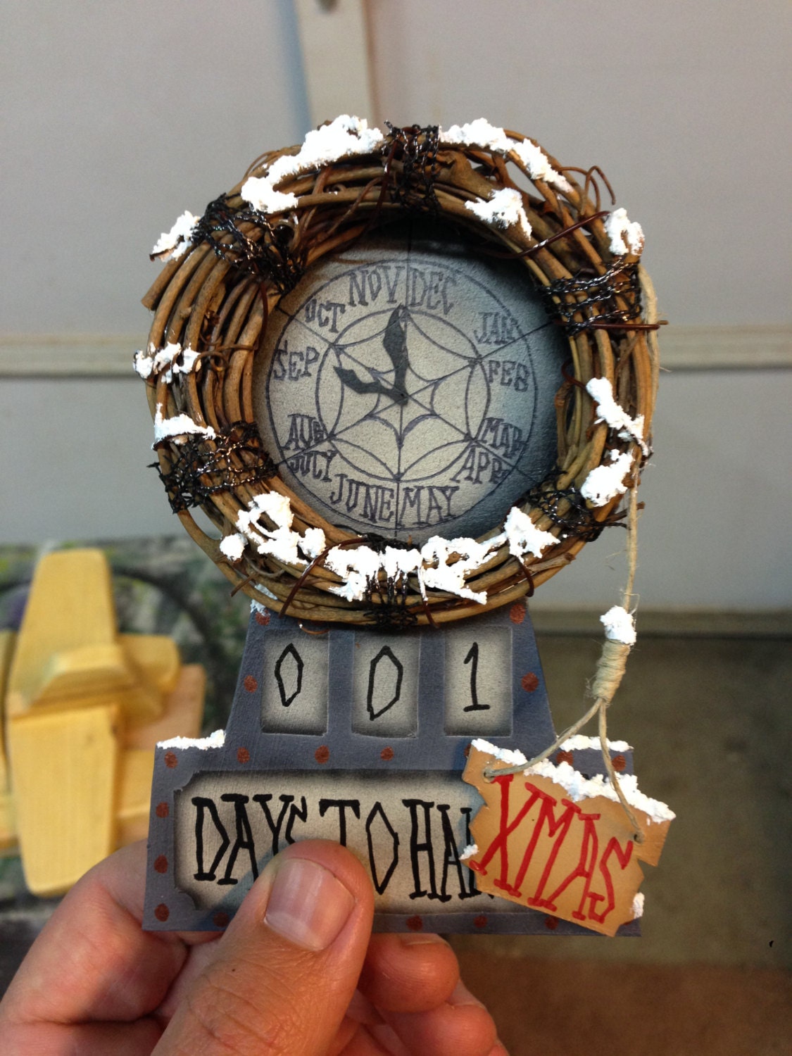 Nightmare Before Christmas Halloween town countdown clock