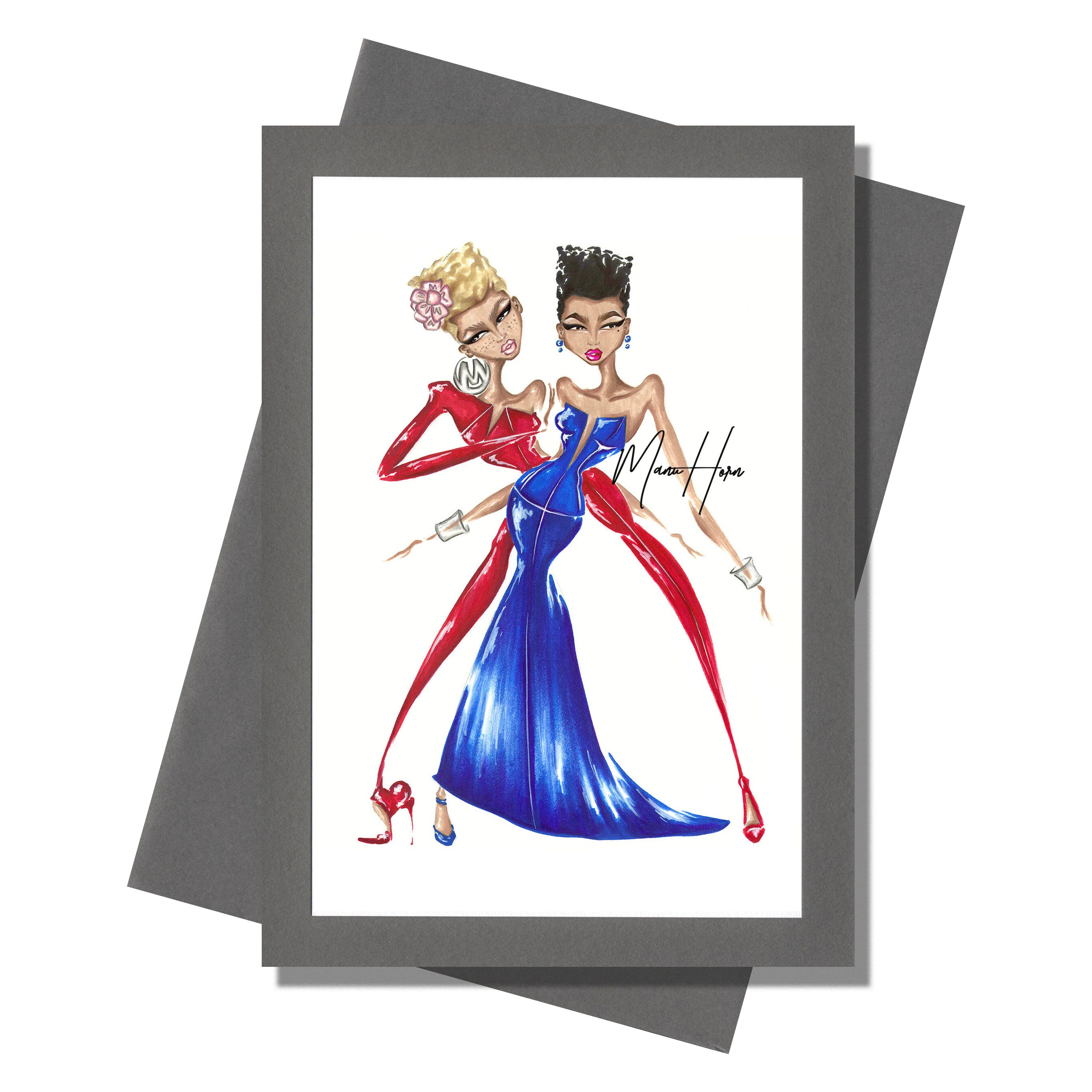 Greeting Cards Fashion Greeting Cards Handmade Greeting Etsy
