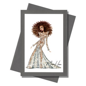 Greeting Cards, Handmade Greeting Cards, Fashion Greeting Cards, Glittery Greeting Cards, Fashionista Greeting Cards