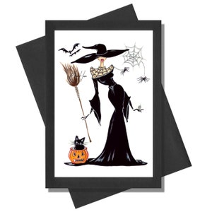Cartes de vœux, cartes de vœux faites à la main, cartes de vœux de mode, cartes de vœux pailletées, cartes de vœux d’Halloween, cartes vierges, Halloween