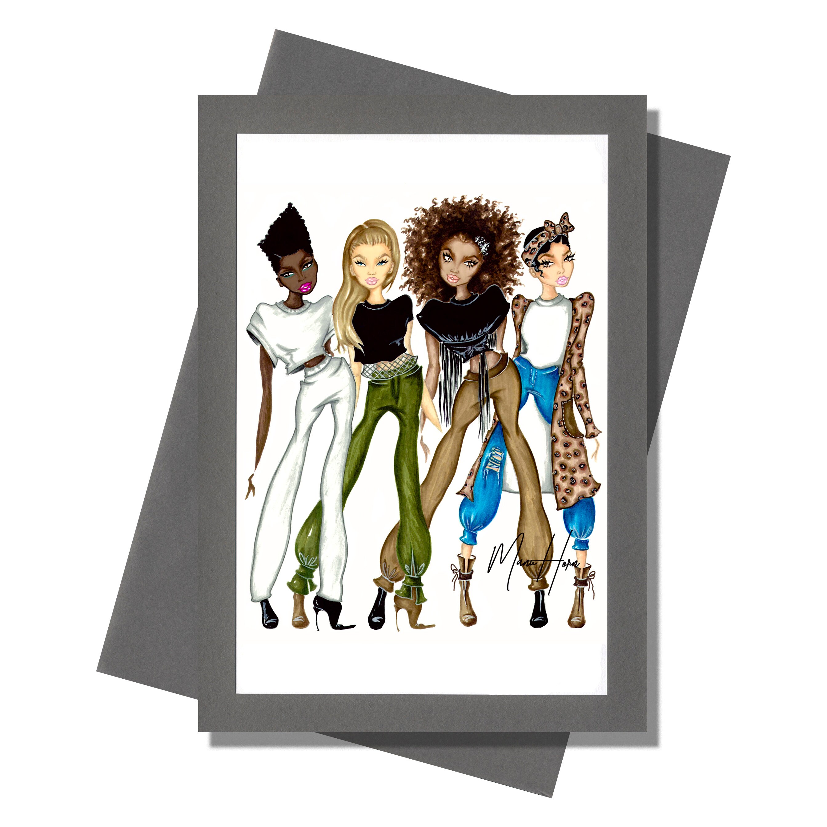 Greeting Cards Handmade Greeting Cards Fashion Greeting Etsy