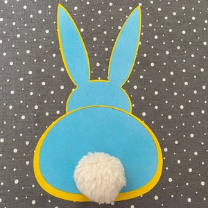 Easter bunny cushion with teddy fur, 35 x 35 cm Grey