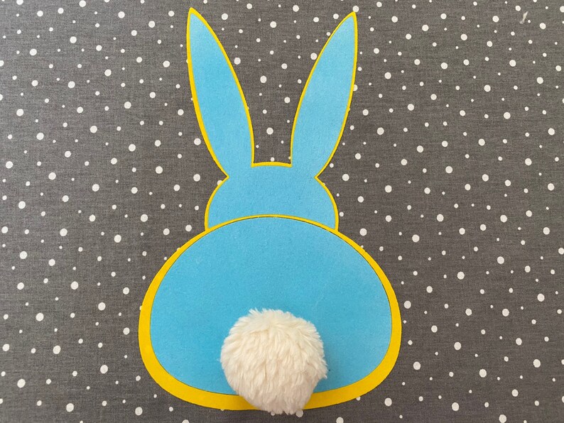 Easter bunny cushion with teddy fur, 35 x 35 cm Grey