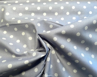 Cotton fabric Westfalenstoff Lyon, gray with white dots