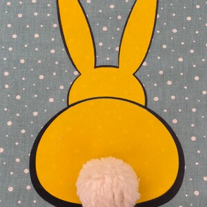 Easter bunny cushion with teddy fur, 35 x 35 cm Blue