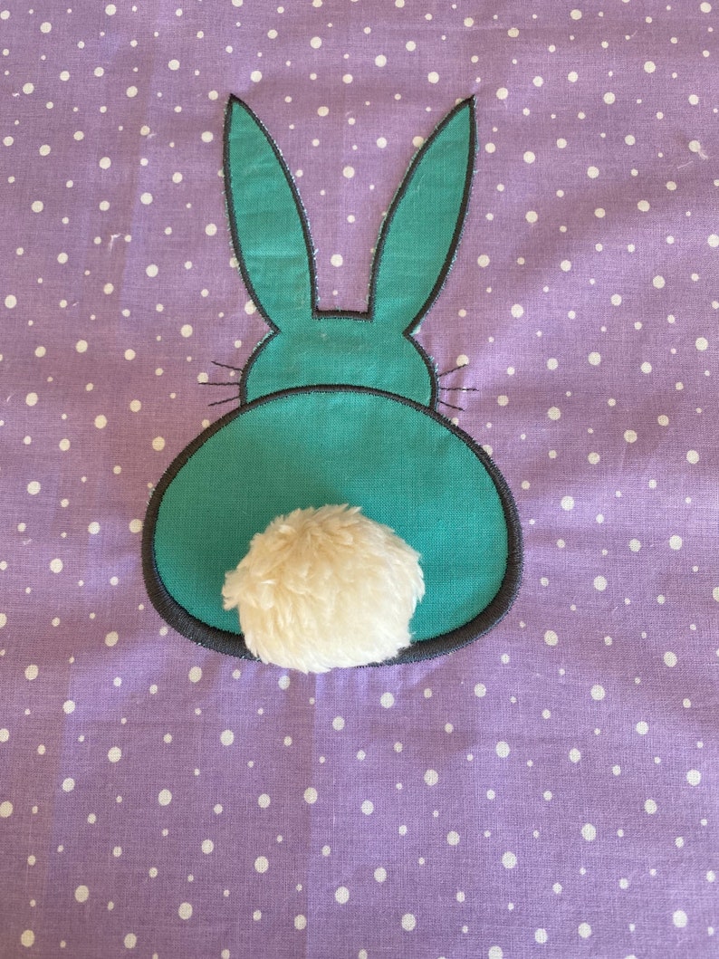 Easter bunny cushion with teddy fur, 35 x 35 cm Purple