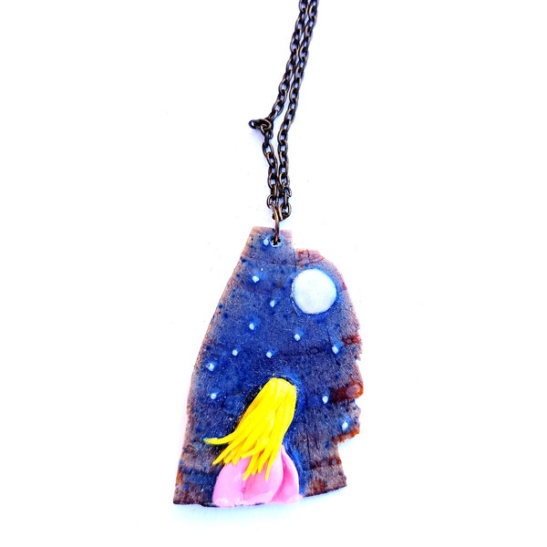 Collier La fille et la lune