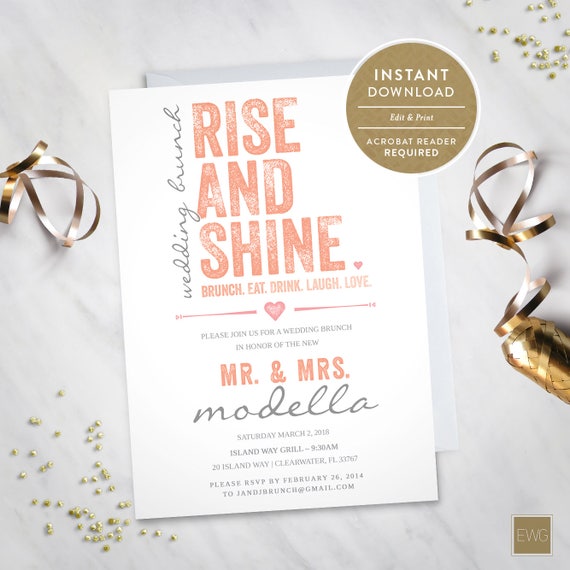 rise and shine wedding