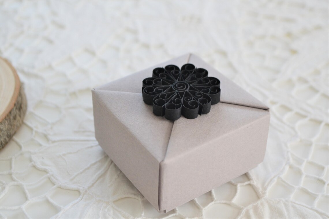 Small Unique Gift Box Jewelry Gift Box with lid Origami box Etsy