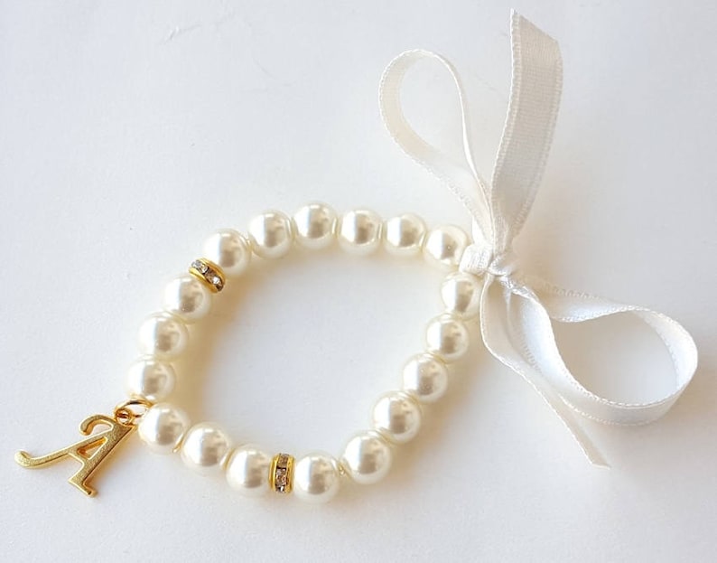 Ivory Flower Girl Bracelet Personalized Flower Girl Gift Etsy