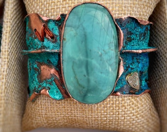 Hubei Turquoise Big Copper Cuff