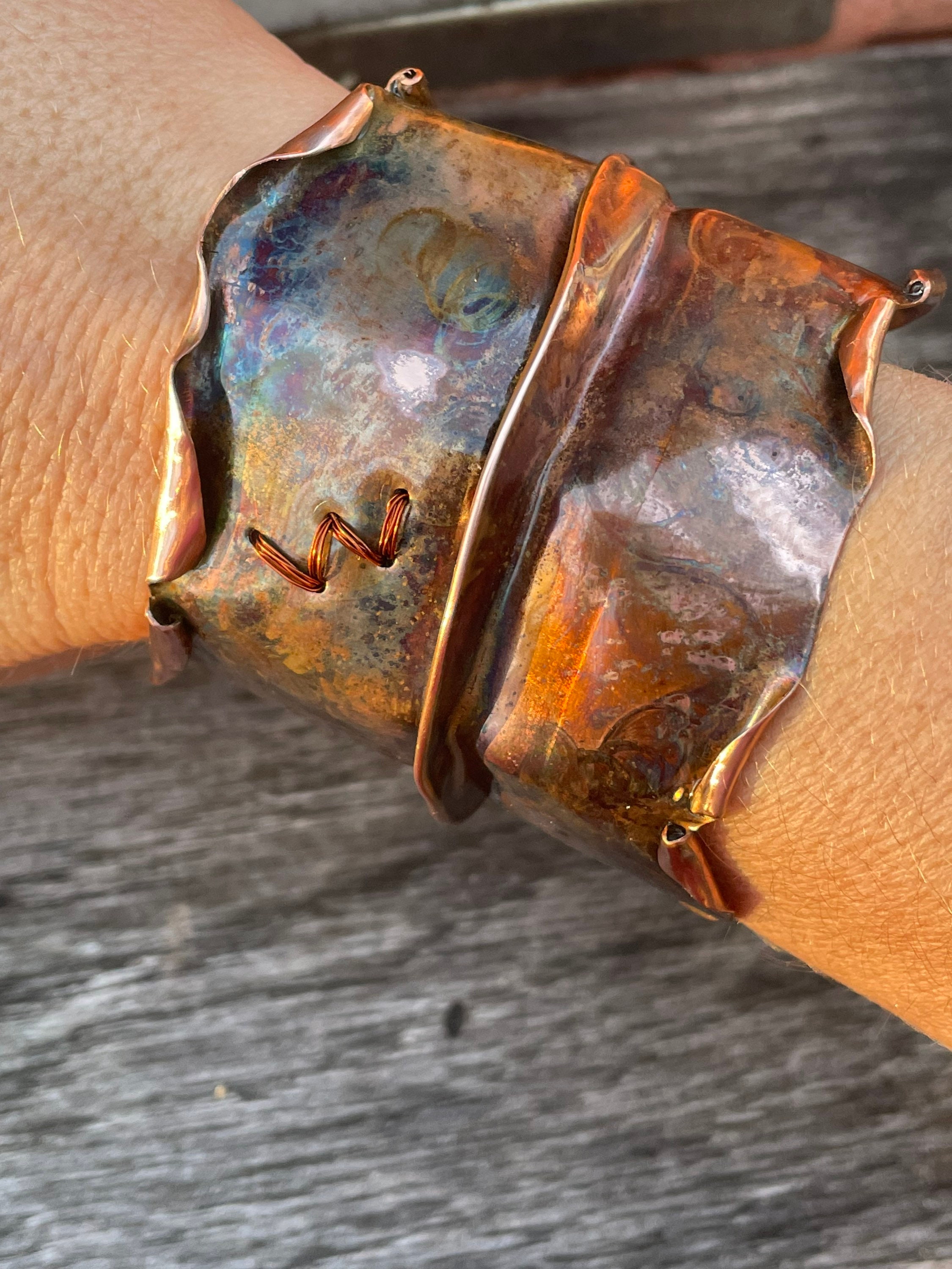Big Copper Cuff - Etsy