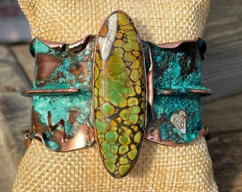 Bao Canyon Turquoise Big Copper Cuff