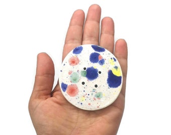 1Pc 65mm Colorful Ceramic Sewing Button | Handmade Jumbo Confetti Button for Crafts