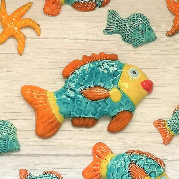 Ceramic Fish Wall Art Etsy