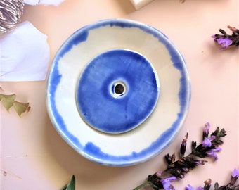 Handmade Ceramic Soap Dish With Drain Tray, Pottery Bathroom Accessories