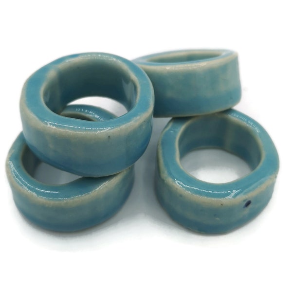 4Pc Large Hole Tube Beads, Macrame Ceramic Beads Decorative Big Dread Beads for Men, Best Selling Items