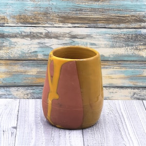 Handmade Ceramic Utensil Holder – Kitchen Pottery Organizer & Vase