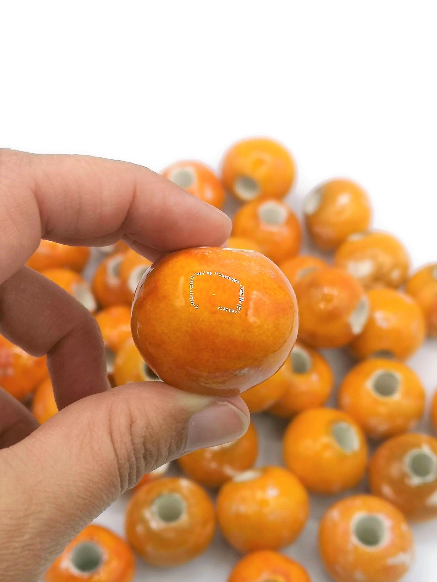 1pc 30mm Extra Large Ceramic Beads – Unique Jewelry Making 