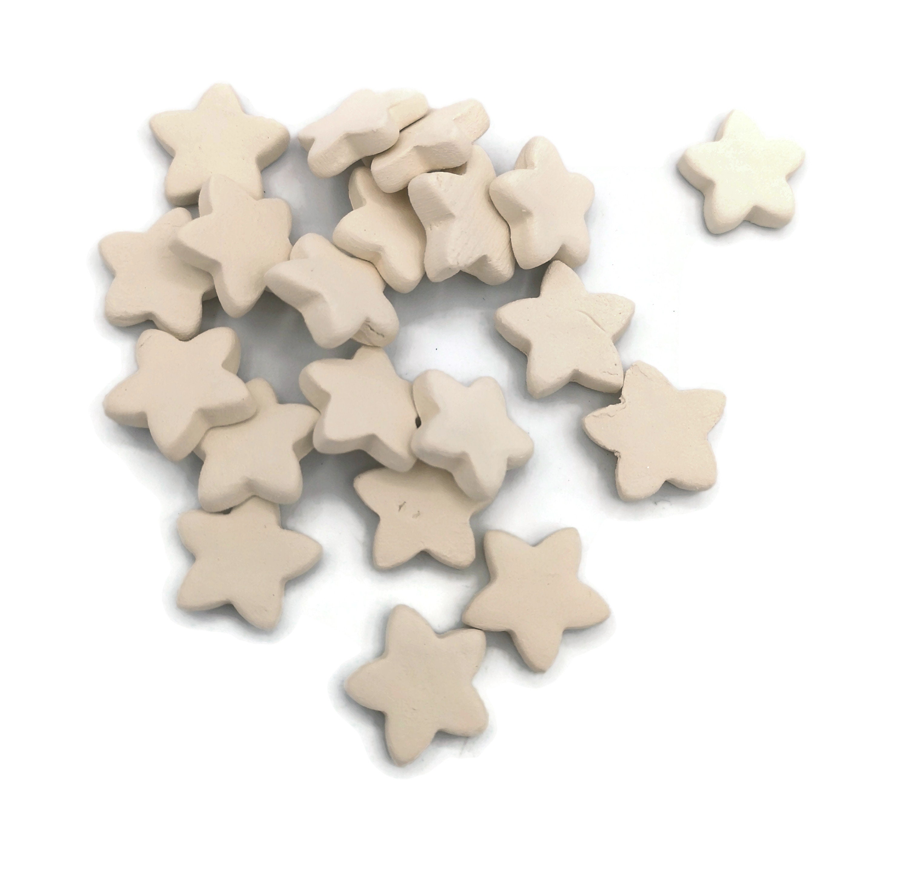 KLEINE FLIESEN UNBEMALTE Keramik Set von 20 Sternförmigen | Etsy