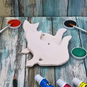 2-teilige Katzenfiguren aus Biskuitporzellan – DIY Bastelset für Erwachsene – Vorbereitete Katzen