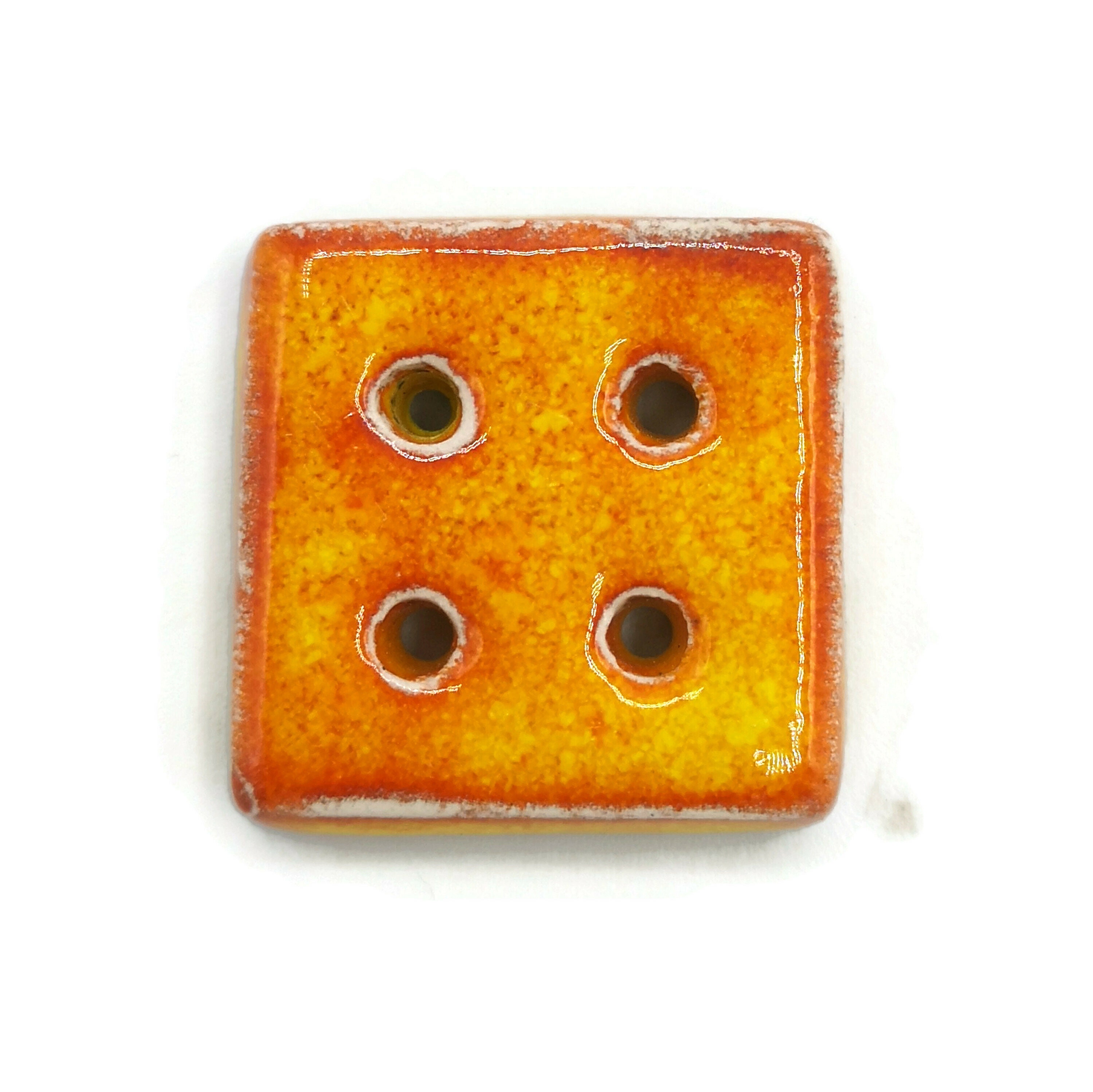 1Pc 30mm Orange Square Ceramic Buttons, Cute Pottery Coat Buttons, Bes –  Ceramica Ana Rafael
