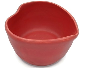 赤いハート型ボウル、手作りポルトガル陶器ボウル、室内装飾用、鍵用