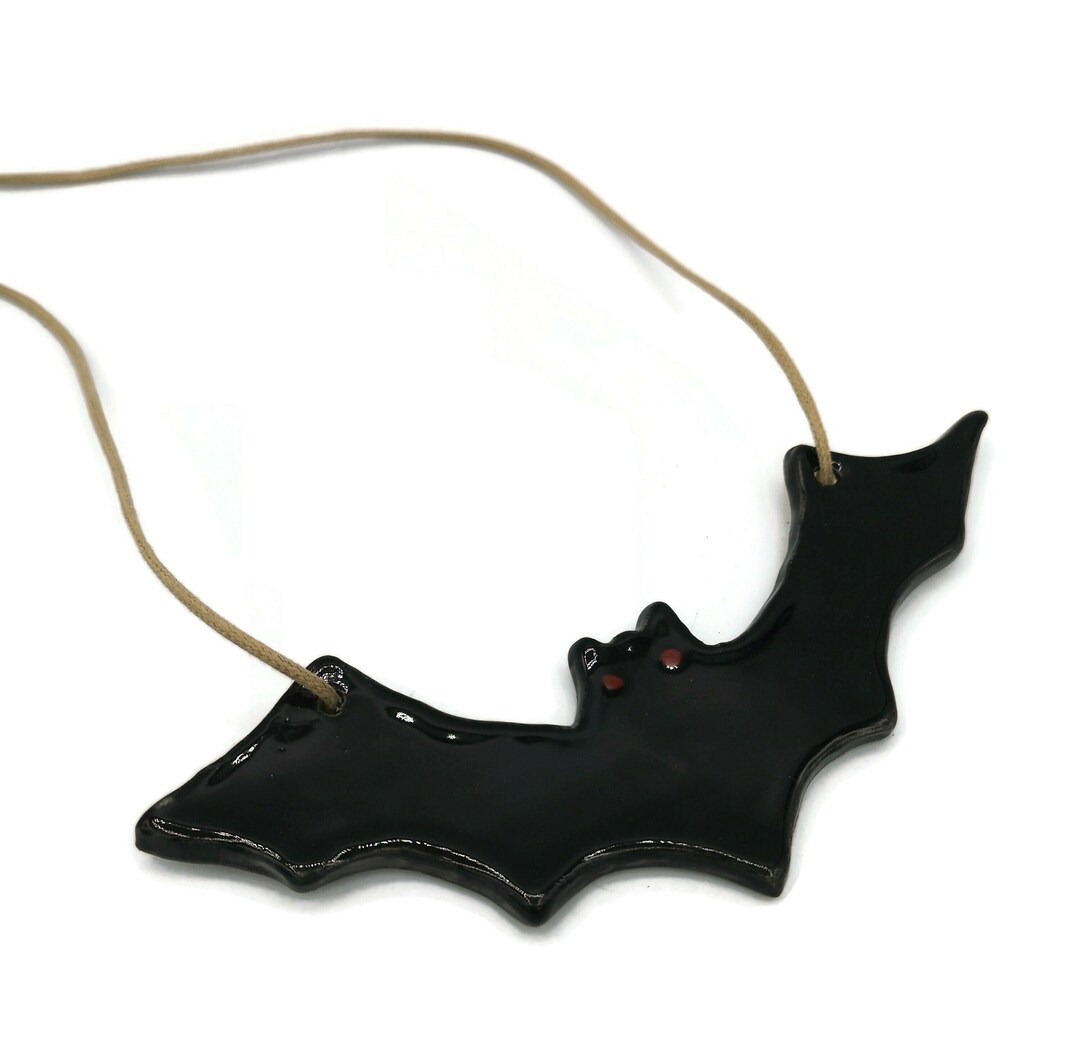 SUNNYCLUE 40 Stück Fledermaus Anhänger Schwarz | Halloween Schmuck Zubehör Für DIY