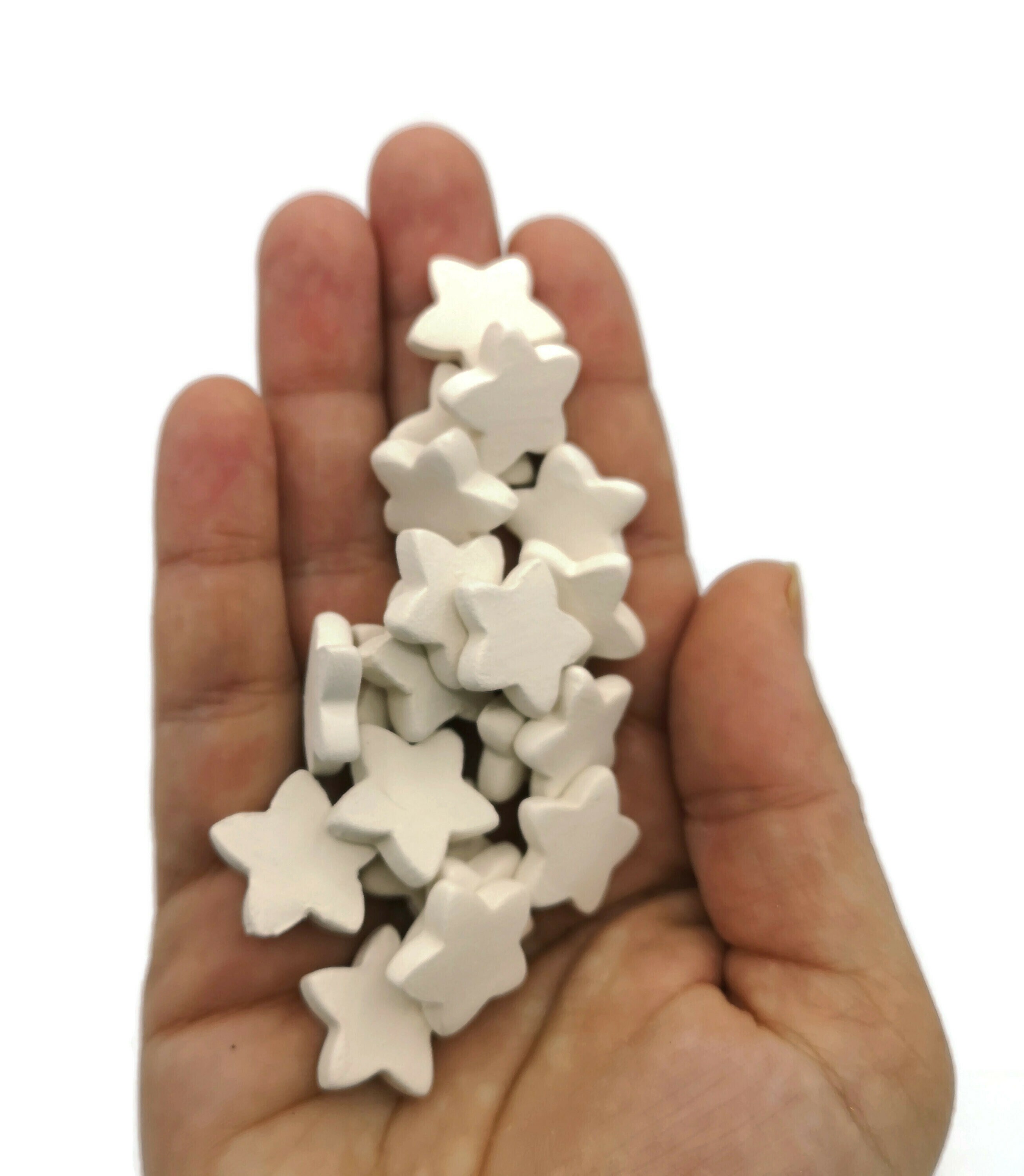 KLEINE FLIESEN UNBEMALTE Keramik Set von 20 Sternförmigen | Etsy