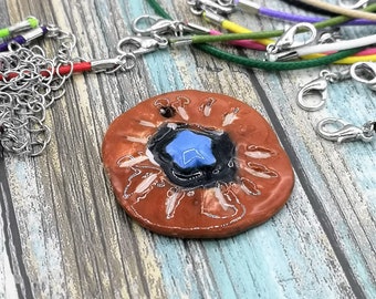 Cute Clay Charm | Handmade Ceramic Pendant for Necklace | Jewelry Making Supplies