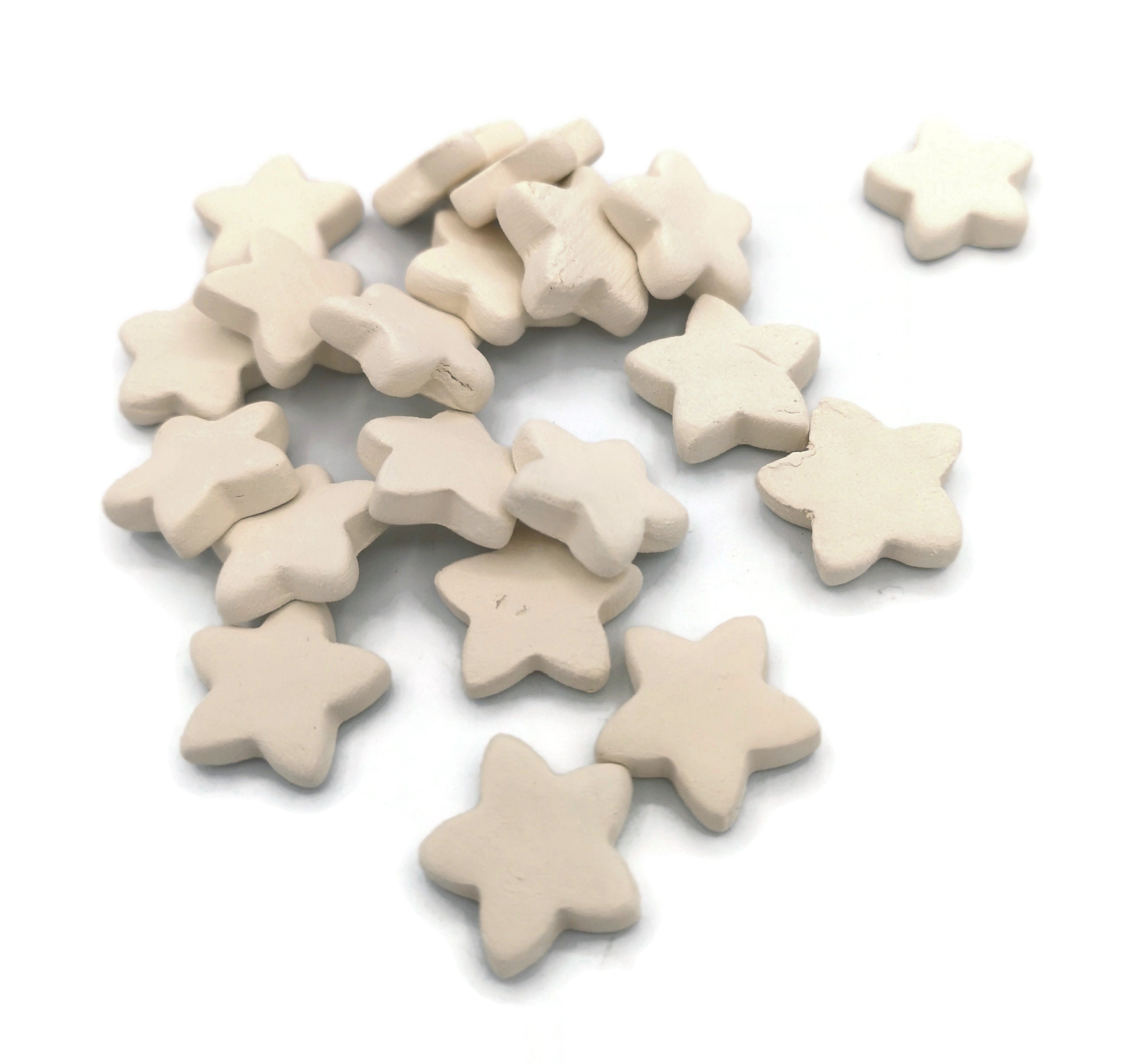 KLEINE FLIESEN UNBEMALTE Keramik Set von 20 Sternförmigen | Etsy