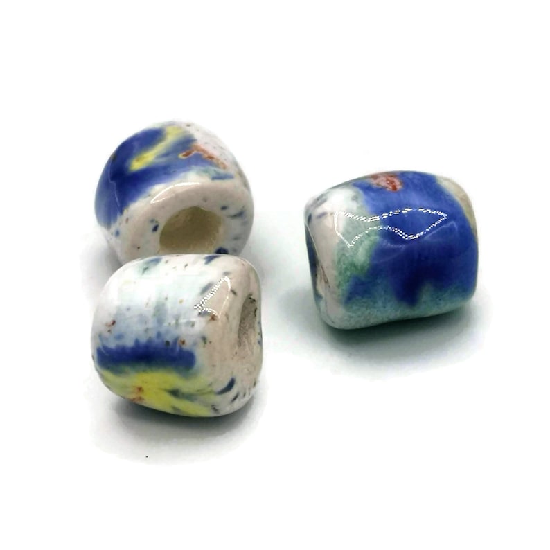 1pc Ceramic Macrame Beads With Large Hole for Jewelry Making Etsy
