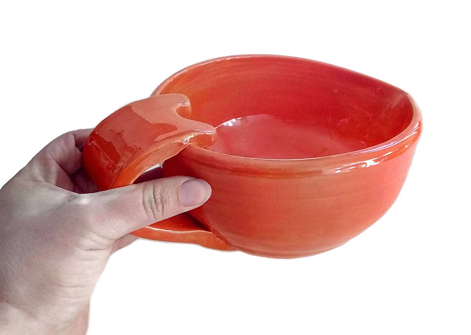 Mixing bowl with pour spouts ceramic bowl with handle batter Etsy