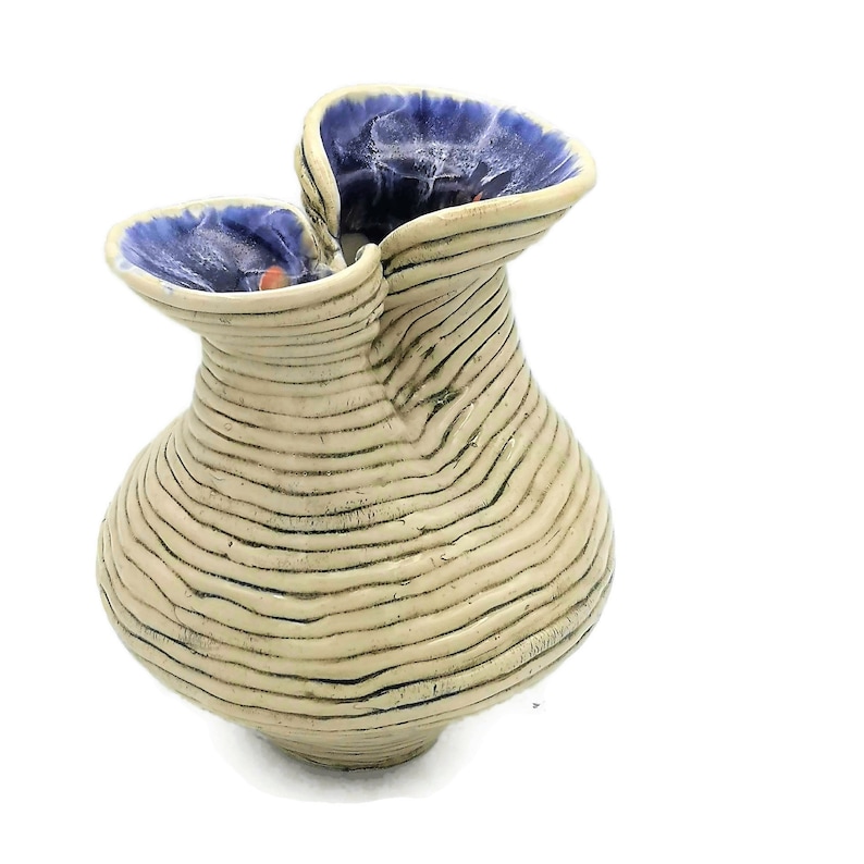 Tall Ceramic Sculpture Modern Clay Sculpture Sculptural Vase Etsy